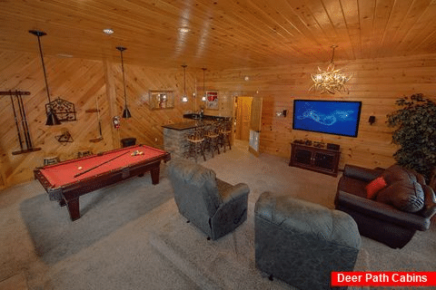 Game Room with Seating and Wet Bar - Mountain Retreat