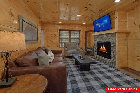 2 bedroom luxury cabin with fireplace - Laurel Splash