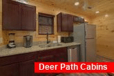 Fully furnished kitchen in 2 bedroom cabin