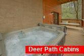 2 bedroom cabin with hot tub and indoor pool