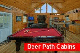 1 bedroom cabin with a pool table