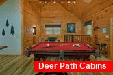 1 bedroom cabin with pool table and arcade game