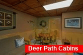 1 bedroom cabin with game room and pool table