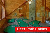 Luxury cabin rental with indoor putt putt course