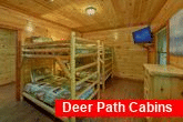 Pigeon Forge cabin with twin over full bunk beds
