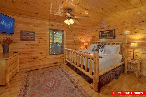 Main Floor Master Bedroom Room - Honey Cabin