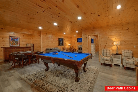 Game room with Pool table, bar and foosball game - Waldens Creek Oasis