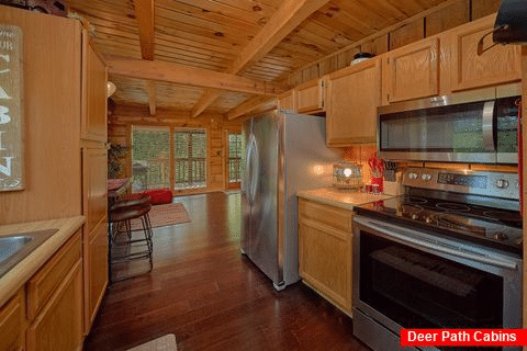 Fully Furnished kitchen in 1 bedroom cabin - Beary Cozy Cabin