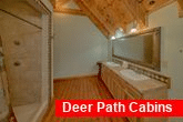 Private Master Bath with jacuzzi in cabin rental