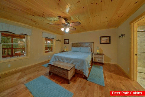 Master Bedroom With King Size Bed - The Tennessean on Huckleberry Hill