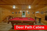 Game Room with Pool table in 3 bedroom cabin