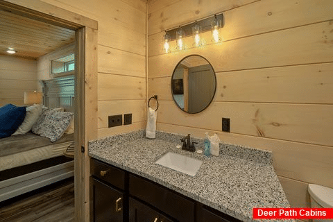 Private Master Bath in luxury cabin rental - A Peaceful Haven