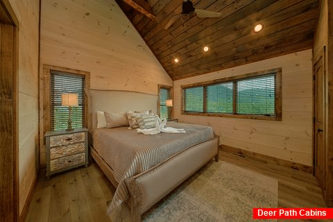 Gatlinburg cabin Master Bedroom with King bed - Gatlinburg Views