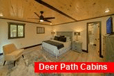 Cabin bedroom with King bed and Private Bath