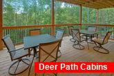 5 bedroom cabin with picnic tables and fire pit