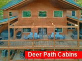 5 bedroom luxury cabin with fire pit and hot tub