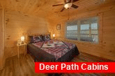 3 bedroom cabin bedroom with King bed and bath