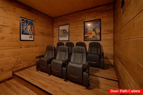 Theater Room in modern 3 bedroom cabin rental - All Ya Need