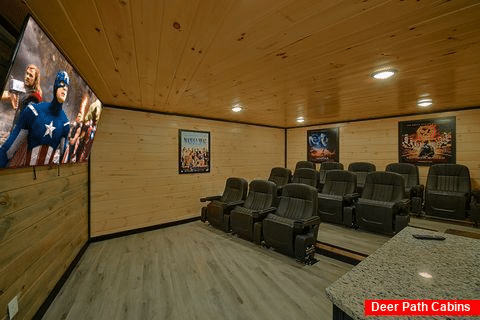 Theater Room in 5 bedroom Wears Valley cabin - As Good As It Gets