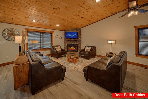 5 bedroom cabin with Fireplace in living room - Got It All Y'all