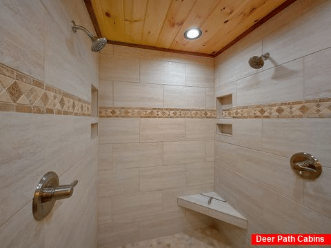 Luxurious double shower in cabin Master Bathroom - Got It All Y'all
