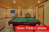 Luxurious 5 bedroom cabin with pool table 