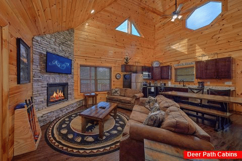 3 Bedroom Cabin with Fireplace and Cable TV - A Bear's Creek Plunge