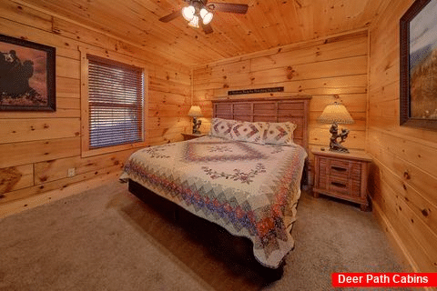 King Bedroom with Flatscreen TV and WiFi - A Bear's Creek Plunge