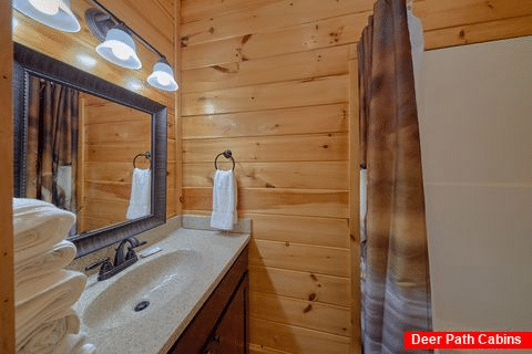 King Bedroom with Shower Sleeps 10 - A Bear's Creek Plunge