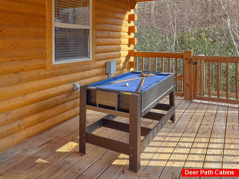 Covered Proch with Pool Table - Cedar Ridge