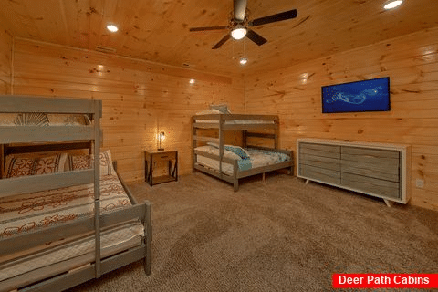4 Bedroom Cabin with Twin over Full Bunk Beds - Bar Mountain III