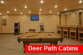 Pool Table and Arcade Games in 6 bedroom cabin