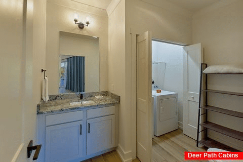 1/2 Bath on the Main Level with Washer and Dryer - Home Sweet Townhome