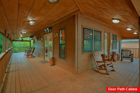 Large Covered Decks with Rocking Chairs - Above Walden's Creek