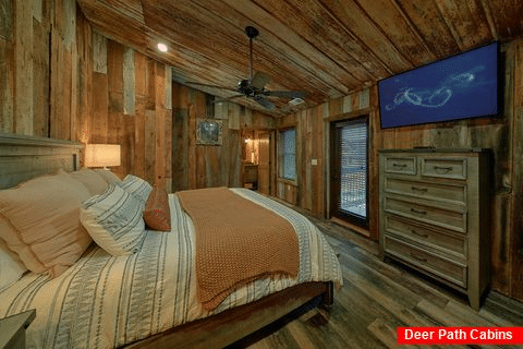 Premium cabin with custom barn wood walls - A View From Above