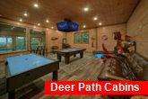 Luxury cabin with pool table and race car arcade