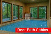 Heated indoor pool in 6 bedroom luxury cabin