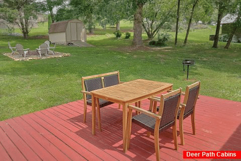 Outdoor Seating Area for 4 with Charcoal Grill - Smoky Mountain Serenity