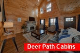 2 bedroom cabin with living room fireplace