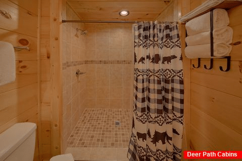 Master Bathroom with Walk-in Shower - A Beary Good Life