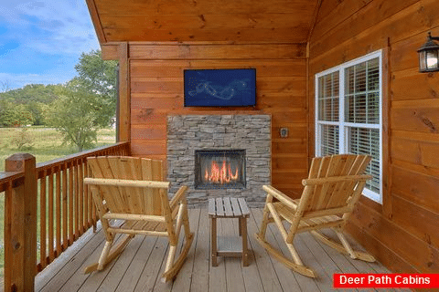 Sevierville Cabin with Outdoor Fireplace and TV - A Beary Good Life