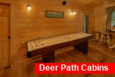 Gatlinburg cabin rental with shuffleboard game