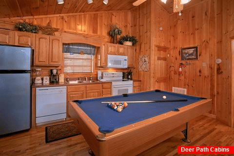 1 Bedroom Cabin with Pool Table and Full Kitchen - A New Beginning