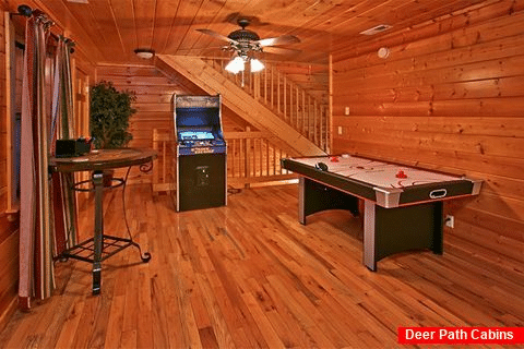 Cabin with arcade game and air hockey game - Great Aspirations