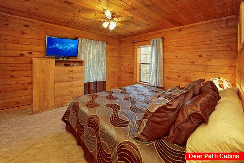 Rustic 1 Bedroom Cabin wit King Bed - A Smoky Hideaway