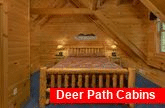 Master bedroom with King bed in 2 bedroom cabin