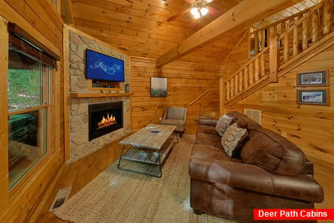 Pigeon Forge Cabin with Fireplace in living room - Git - R - Done