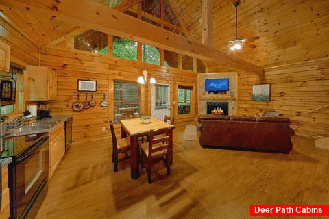 Honeymoon cabin with sleeper sofa and fireplace - Git - R - Done