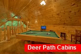 1 bedroom Pigeon Forge cabin with pool table
