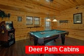 2 bedroom cabin rental with pool table